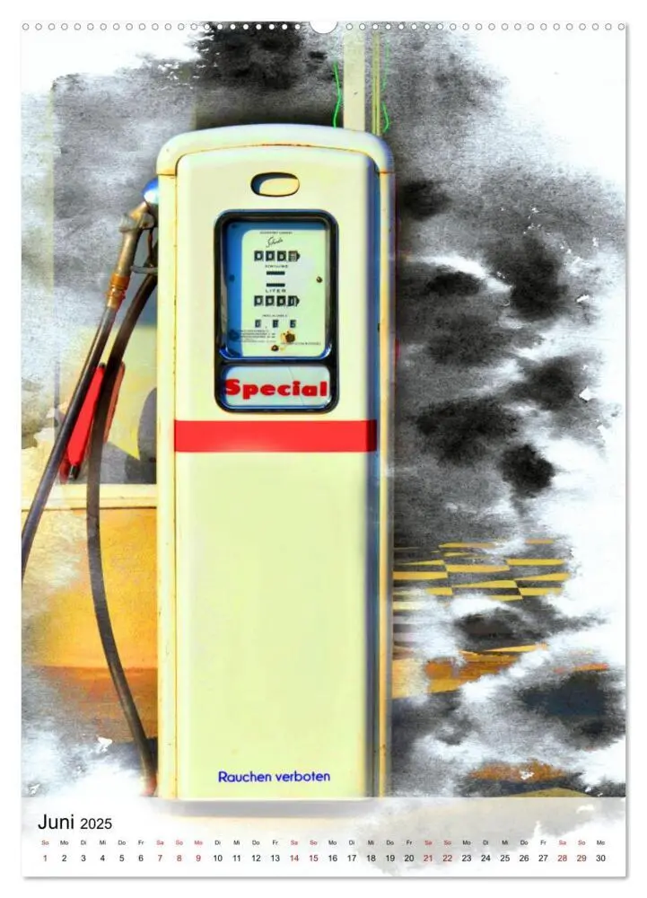 Bild: 9783435909094 | Gasoline - Vintage Tanksäulen in Szene gesetzt (Wandkalender 2025...