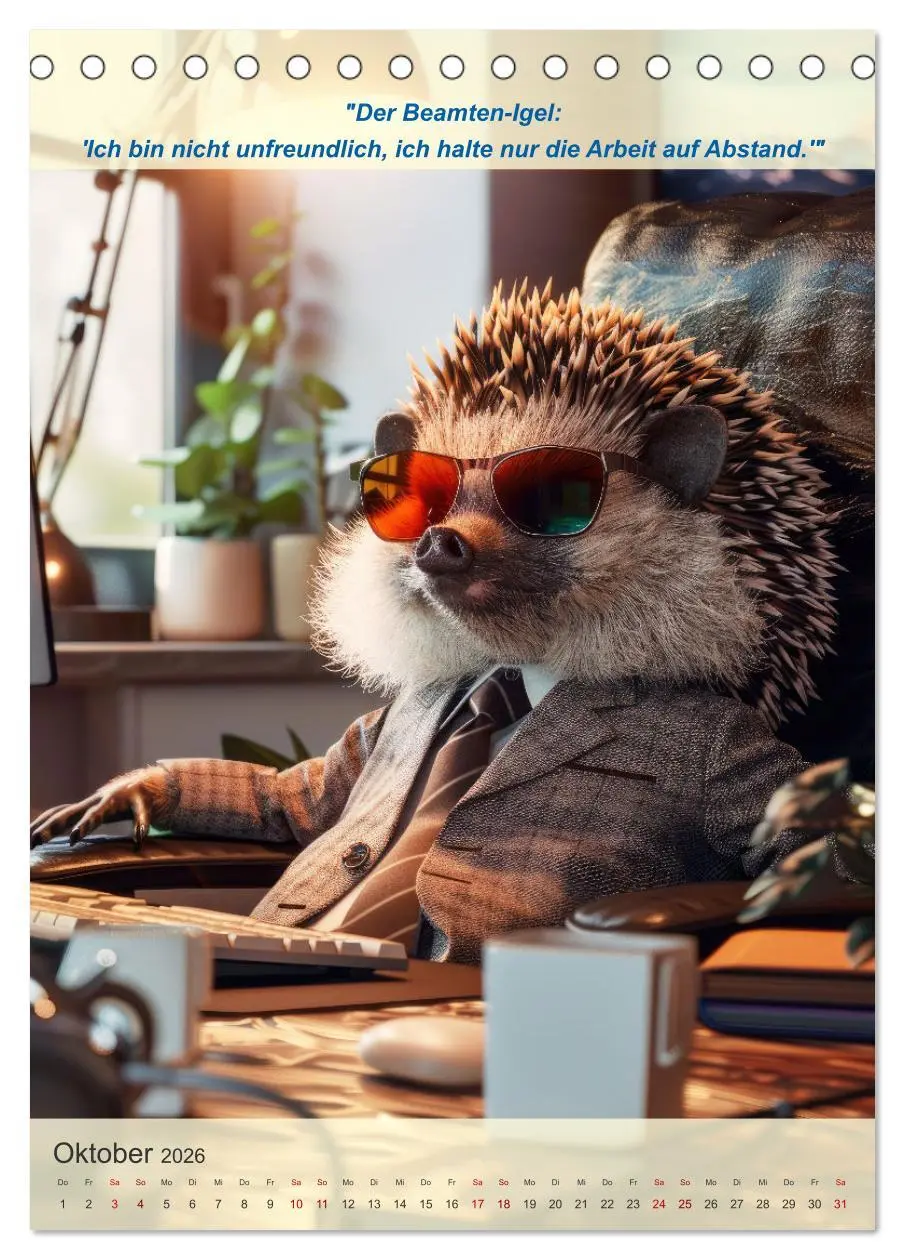 Bild: 9783516259094 | Der tierisch lustige Beamtenkalender (Tischkalender 2026 DIN A5...