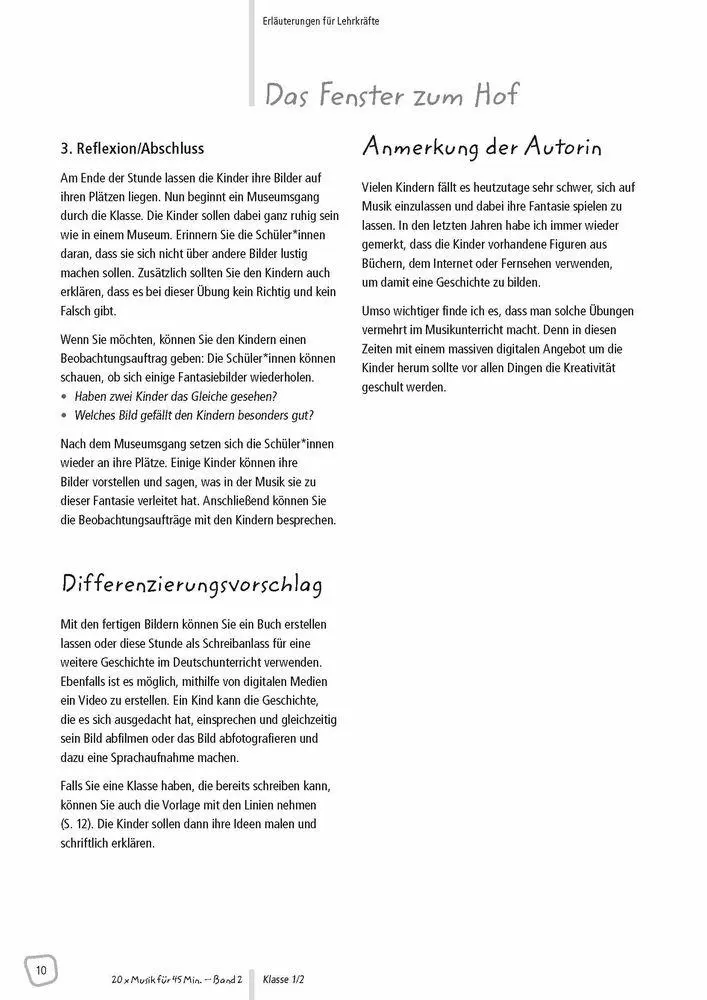 Bild: 9783834669094 | 20 x Musik für 45 Minuten - Klasse 1/2 - Band 2 | Christina Steurich