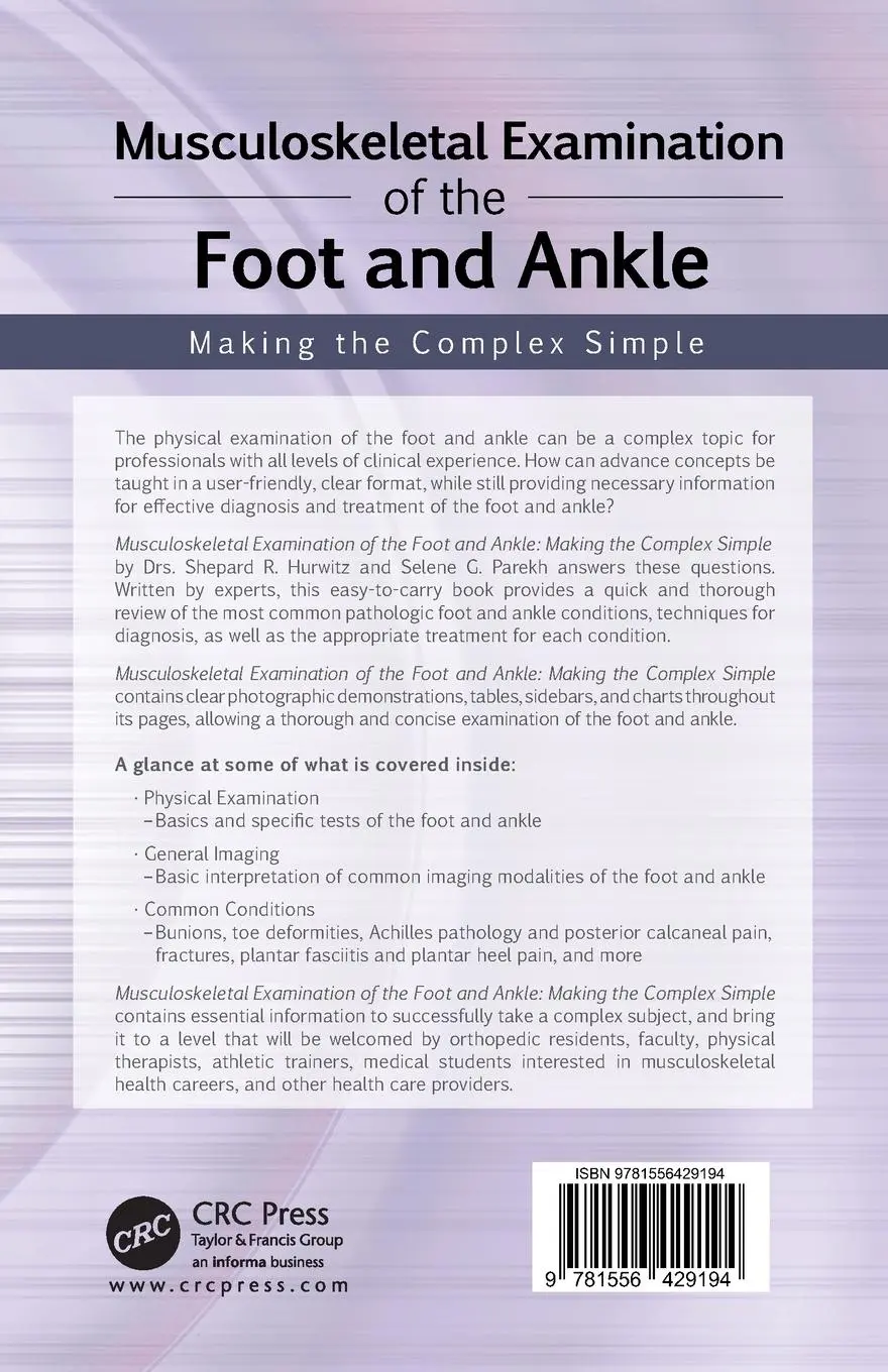 Rückseite: 9781556429194 | Musculoskeletal Examination of the Foot and Ankle | Hurwitz (u. a.)