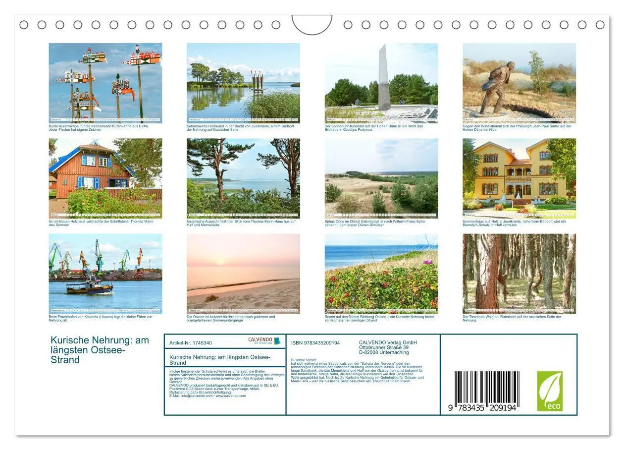 Bild: 9783435209194 | Kurische Nehrung: am längsten Ostsee-Strand (Wandkalender 2025 DIN...