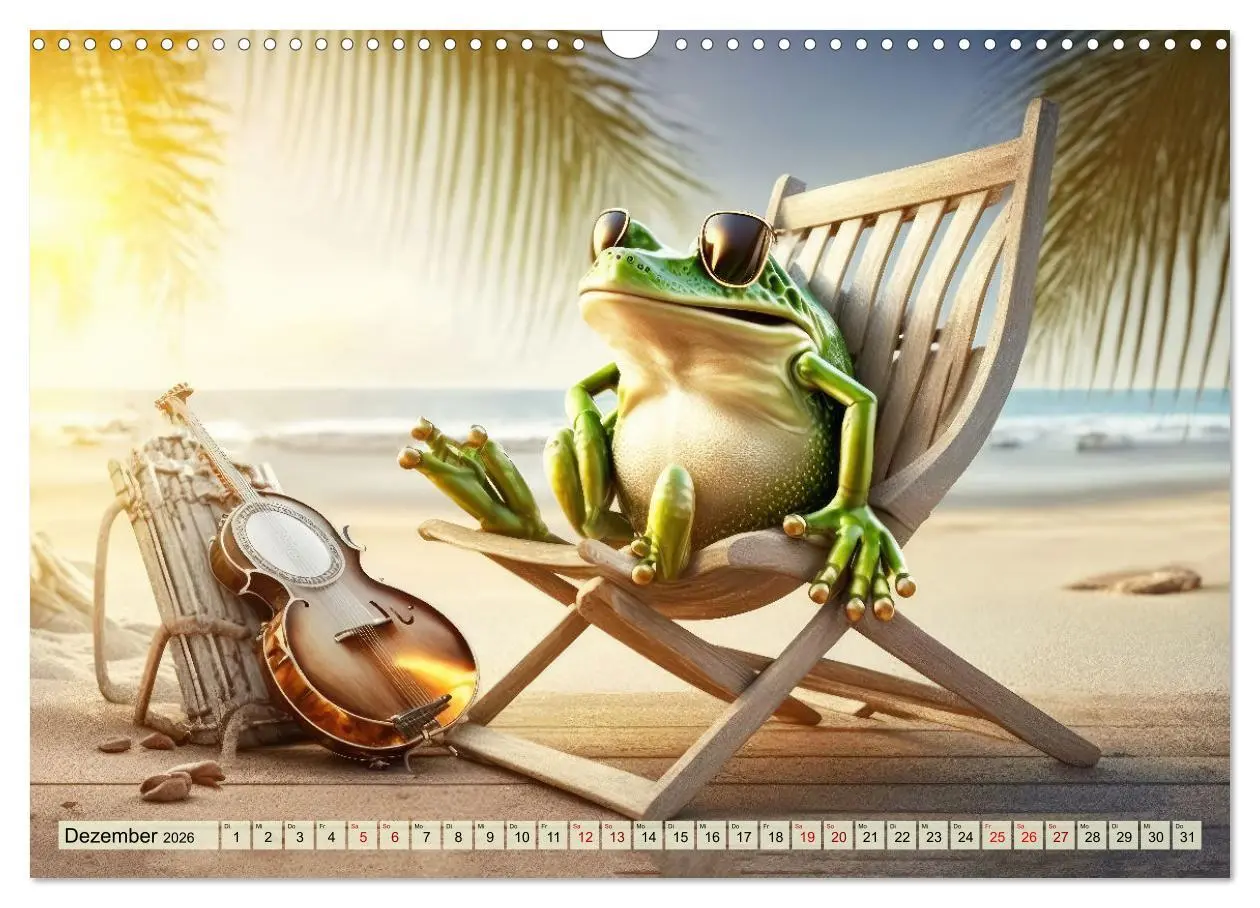 Bild: 9783457539194 | Frosch Konzert (Wandkalender 2026 DIN A3 quer), CALVENDO...