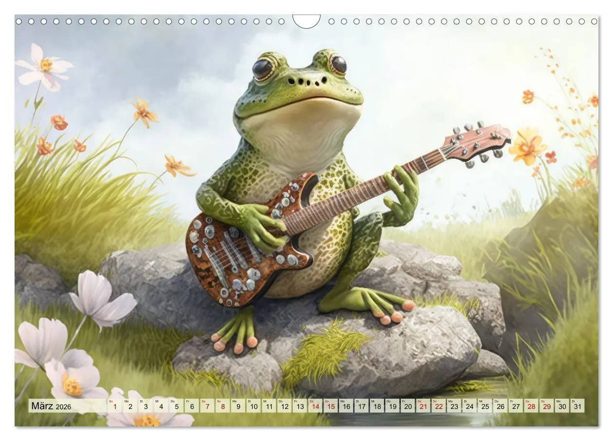 Bild: 9783457539194 | Frosch Konzert (Wandkalender 2026 DIN A3 quer), CALVENDO...