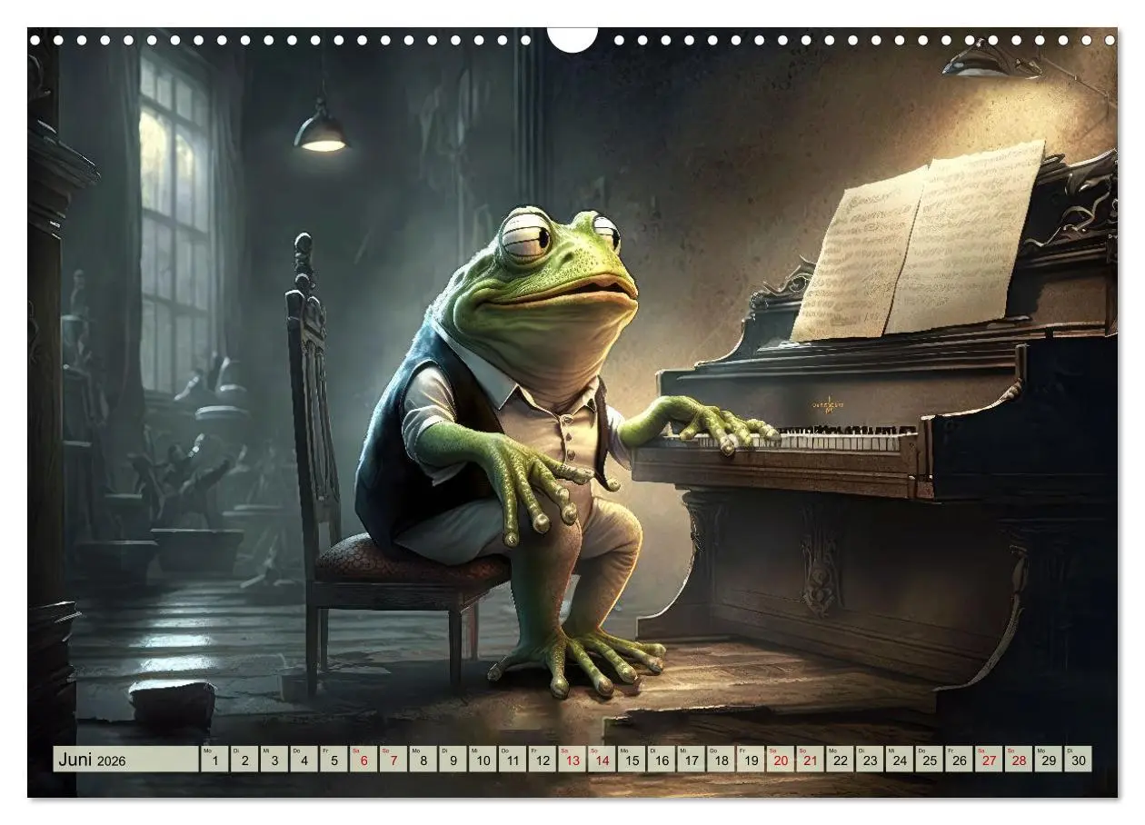 Bild: 9783457539194 | Frosch Konzert (Wandkalender 2026 DIN A3 quer), CALVENDO...