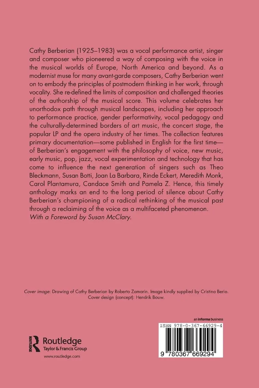 Rückseite: 9780367669294 | Cathy Berberian | Pioneer of Contemporary Vocality | Taschenbuch