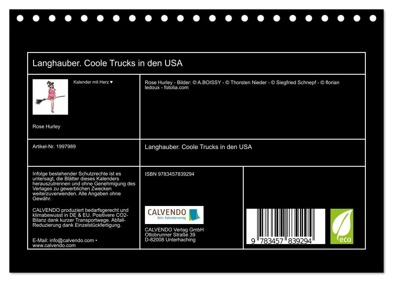 Bild: 9783457839294 | Langhauber. Coole Trucks in den USA (Tischkalender 2026 DIN A5...