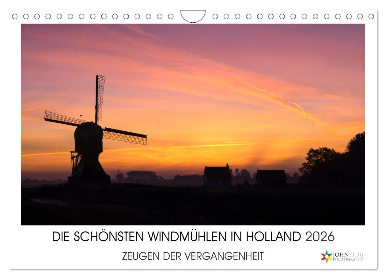Cover: 9783457909294 | DIE SCHÖNSTEN WINDMÜHLEN IN HOLLAND 2026 (Wandkalender 2026 DIN A4...