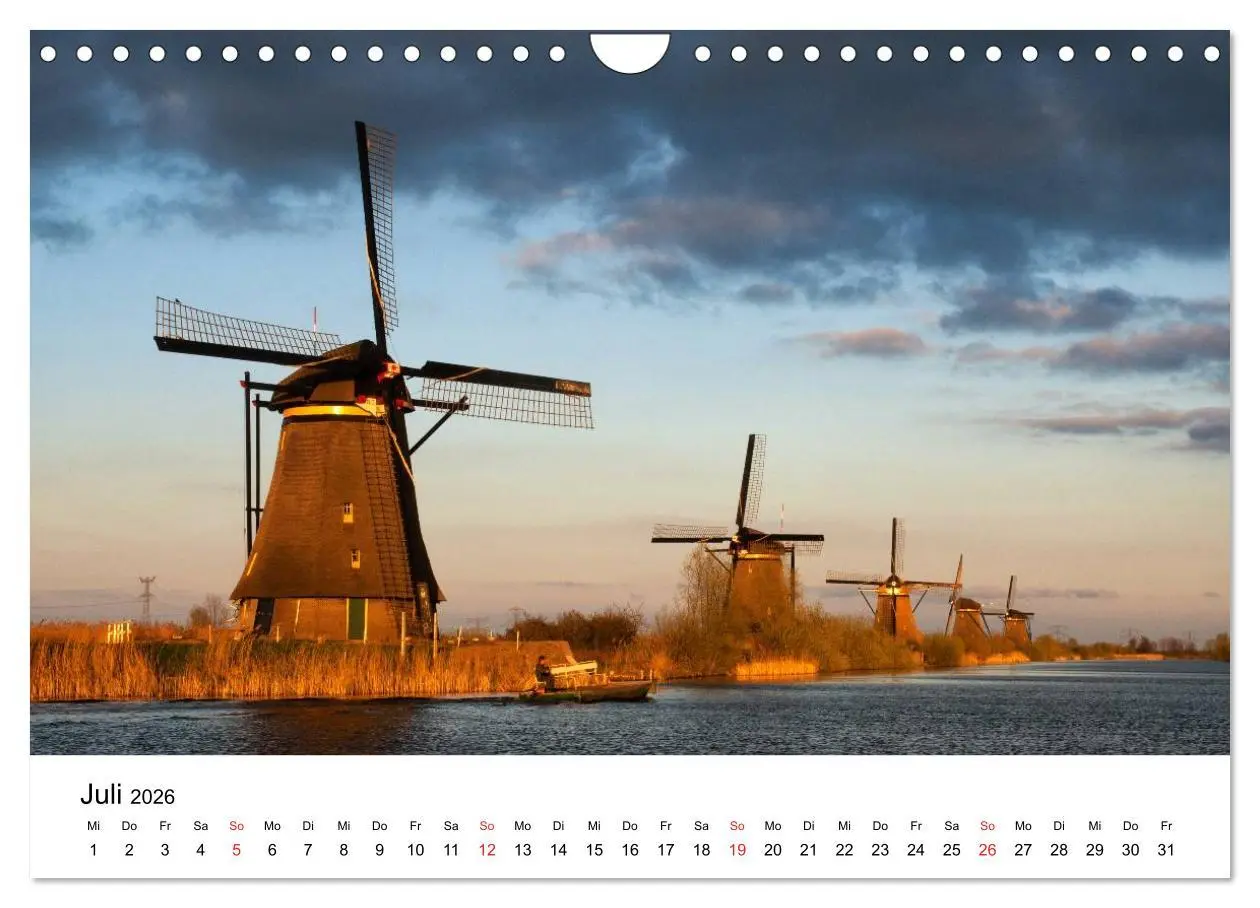 Bild: 9783457909294 | DIE SCHÖNSTEN WINDMÜHLEN IN HOLLAND 2026 (Wandkalender 2026 DIN A4...
