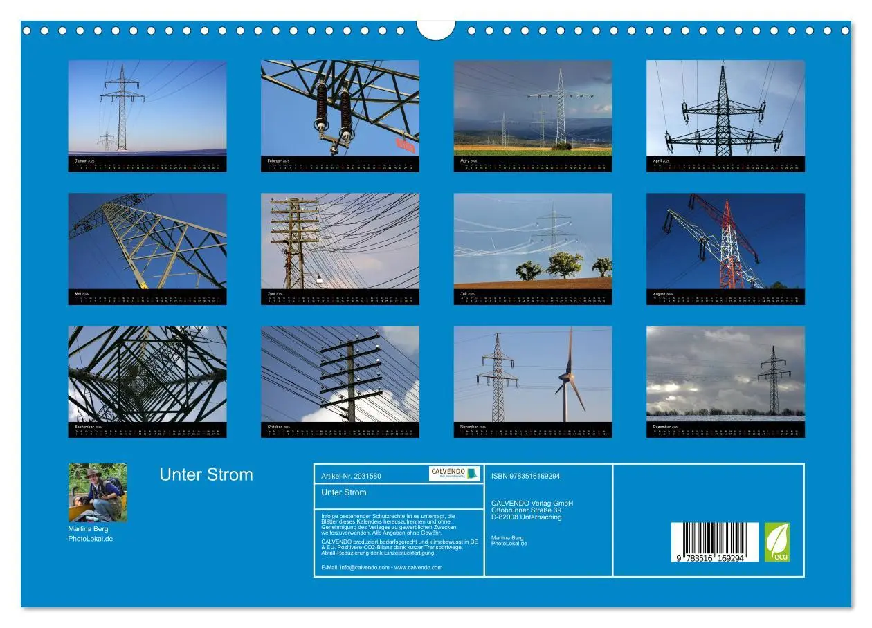 Bild: 9783516169294 | Unter Strom (Wandkalender 2026 DIN A3 quer), CALVENDO Monatskalender