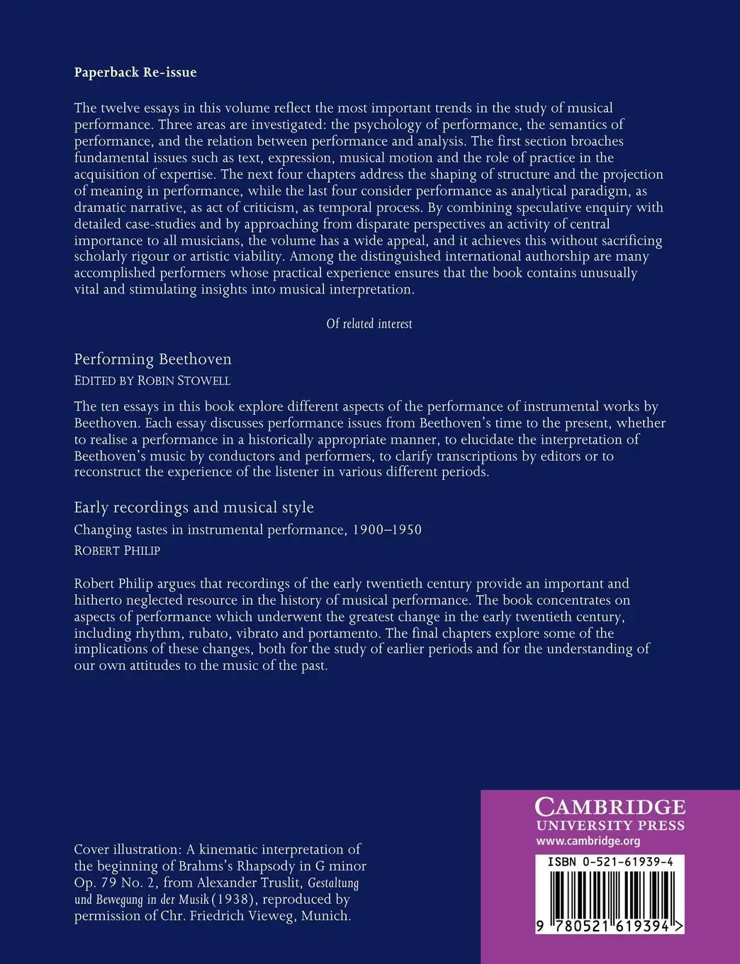 Rückseite: 9780521619394 | The Practice of Performance | Studies in Musical Interpretation | Buch