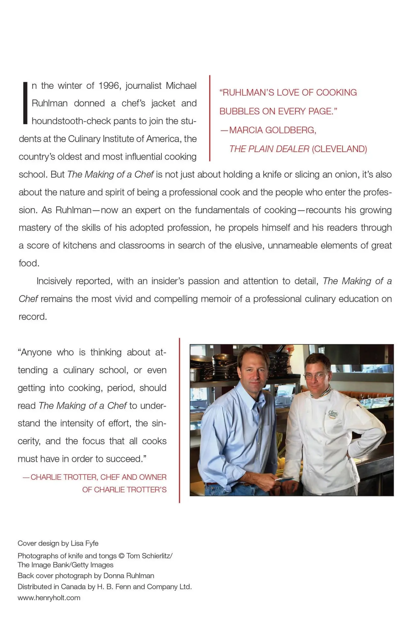 Rückseite: 9780805089394 | The Making of a Chef | Michael Ruhlman | Taschenbuch | Englisch | 2009