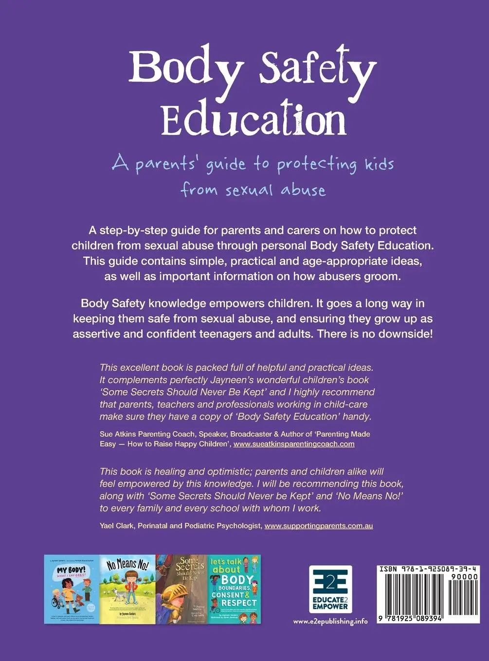 Rückseite: 9781925089394 | Body Safety Education | Jayneen Sanders | Buch | Englisch | 2023
