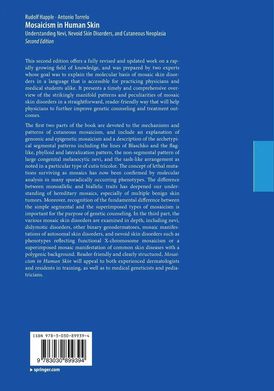 Rückseite: 9783030899394 | Mosaicism in Human Skin | Antonio Torrelo (u. a.) | Taschenbuch | xiii
