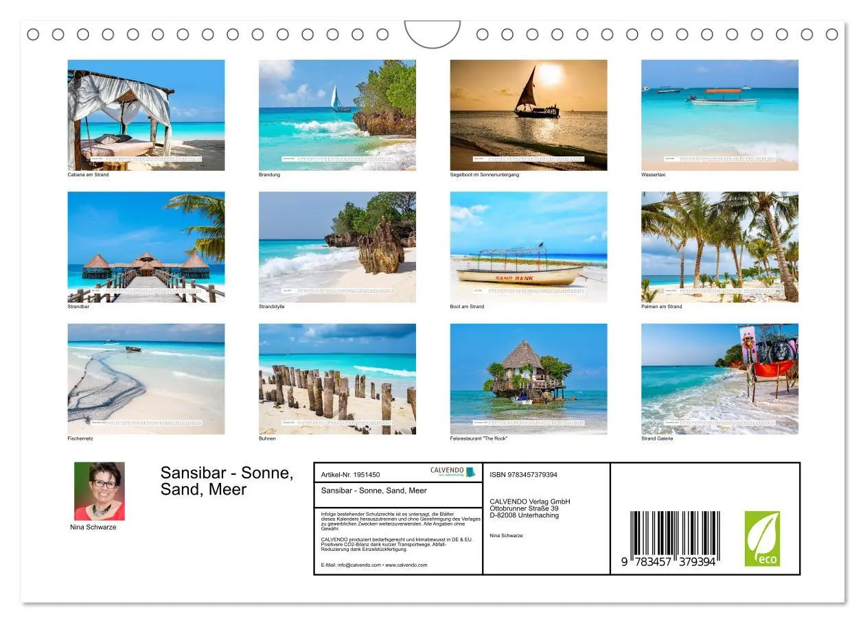 Bild: 9783457379394 | Sansibar - Sonne, Sand, Meer (Wandkalender 2026 DIN A4 quer),...