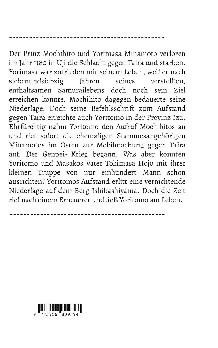Rückseite: 9783756809394 | Die Geschichte von Taira (8) | Neue Interpretation | Eiji Yoshikawa
