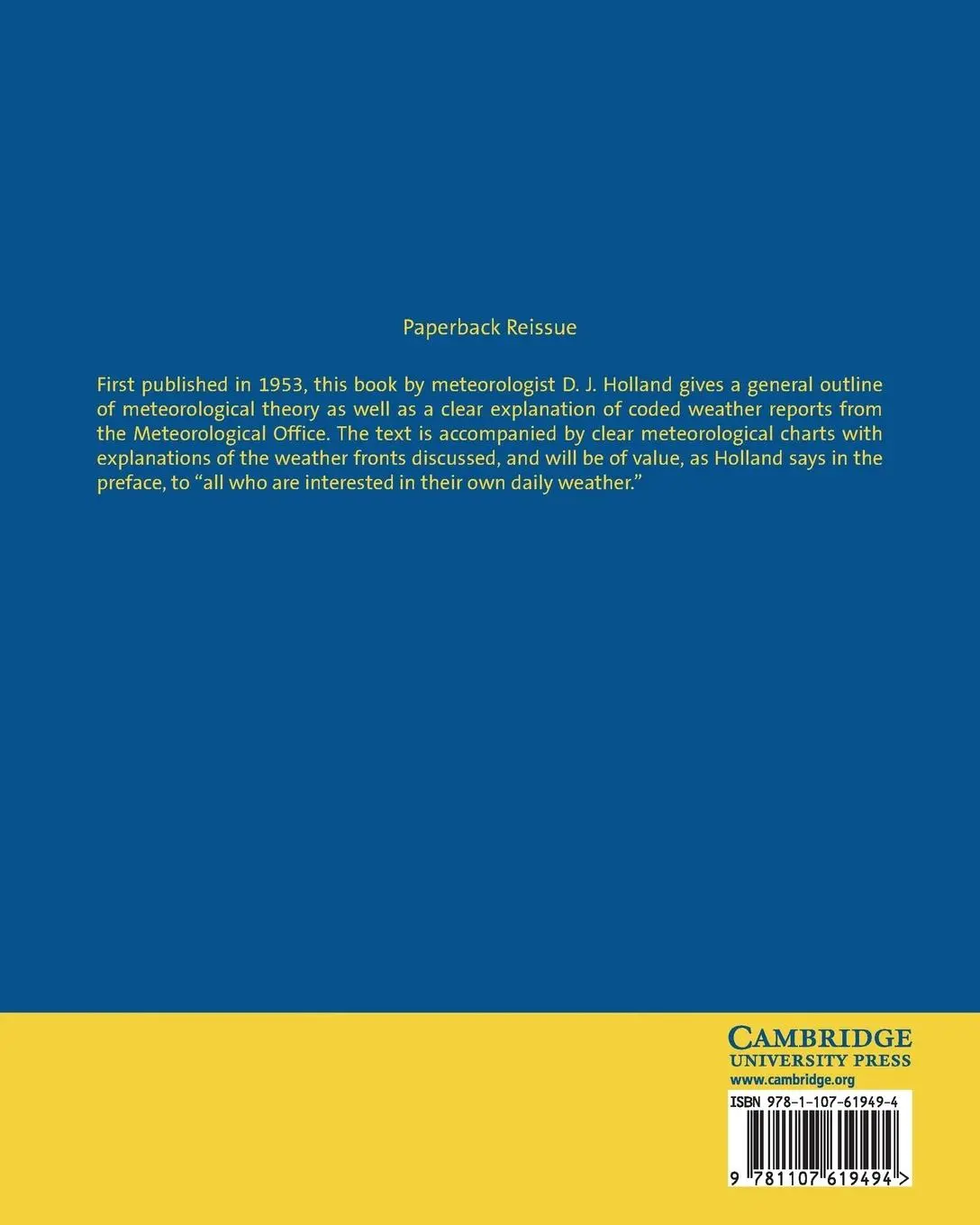 Rückseite: 9781107619494 | Weather Inference for Beginners | Denys J. Holland | Taschenbuch