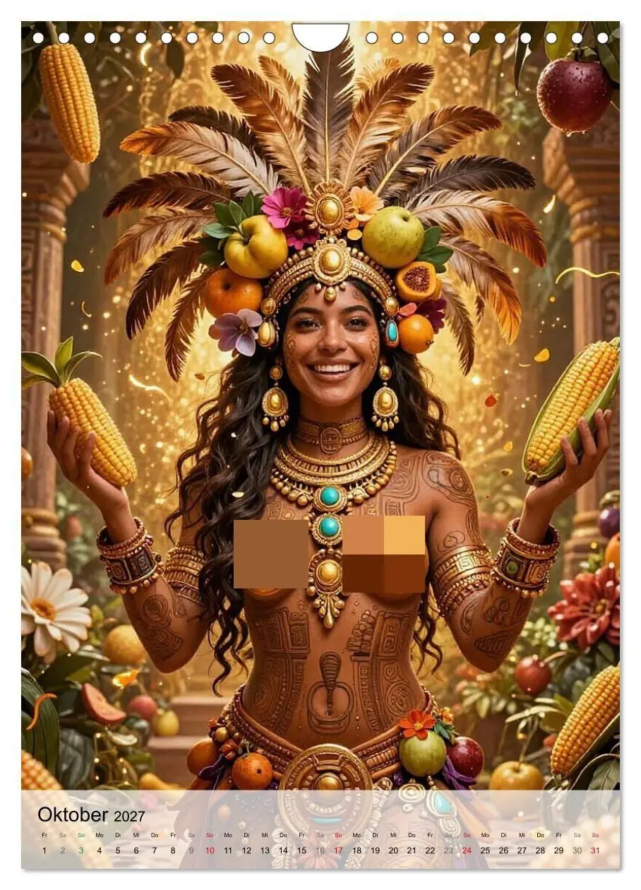 Bild: 9783594129494 | Göttinnen des Aztekenreichs (Wandkalender 2027 DIN A4 hoch),...