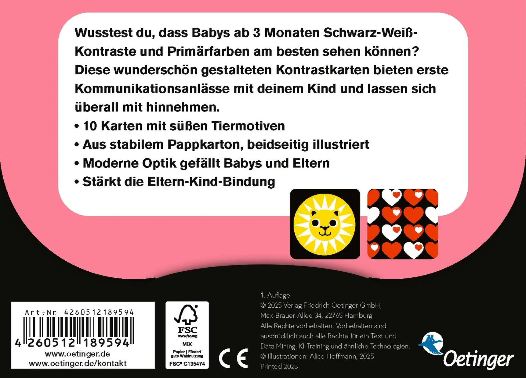 Rückseite: 4260512189594 | Erste Bilder für Babyaugen. Das Kartenset 3-6 Monate | Alice Hoffmann