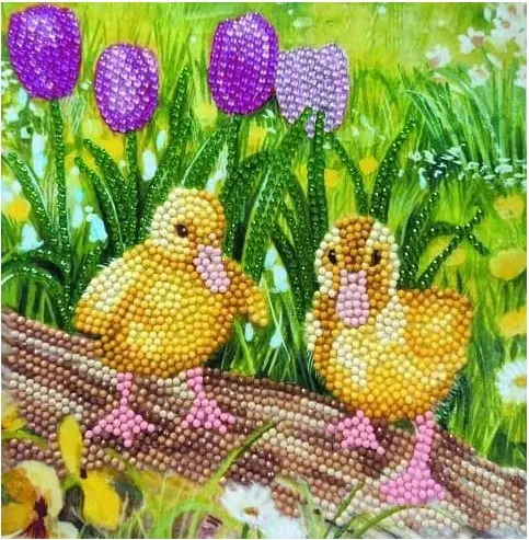 Cover: 5055865499594 | Craft Buddy CCK-A98 - Crystal Art Card Kit, Spring Chicks, Küken,...