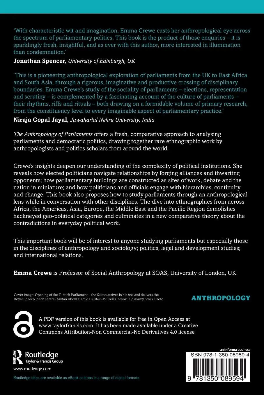 Rückseite: 9781350089594 | The Anthropology of Parliaments | Entanglements in Democratic Politics