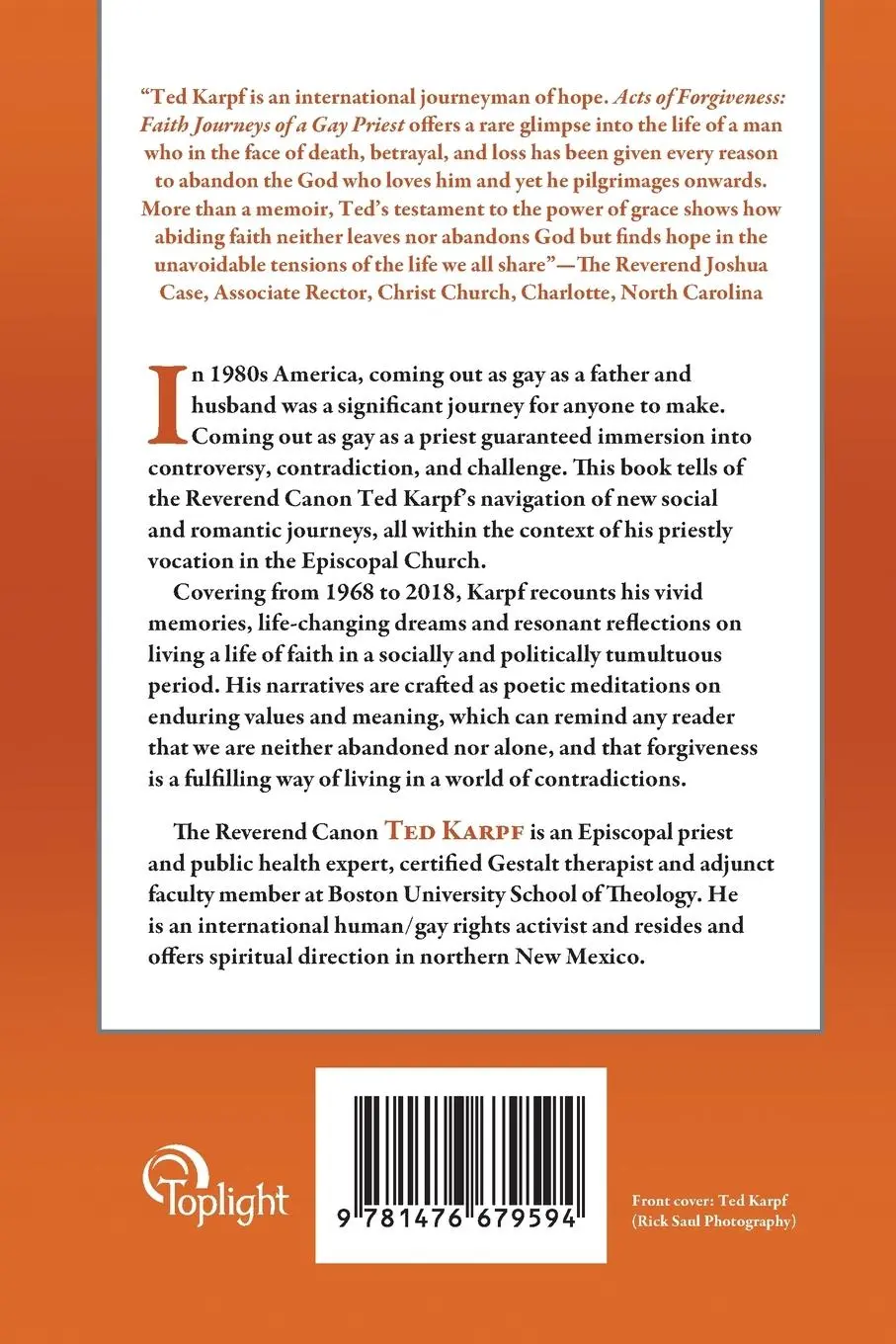 Rückseite: 9781476679594 | Acts of Forgiveness | Faith Journeys of a Gay Priest | Ted Karpf
