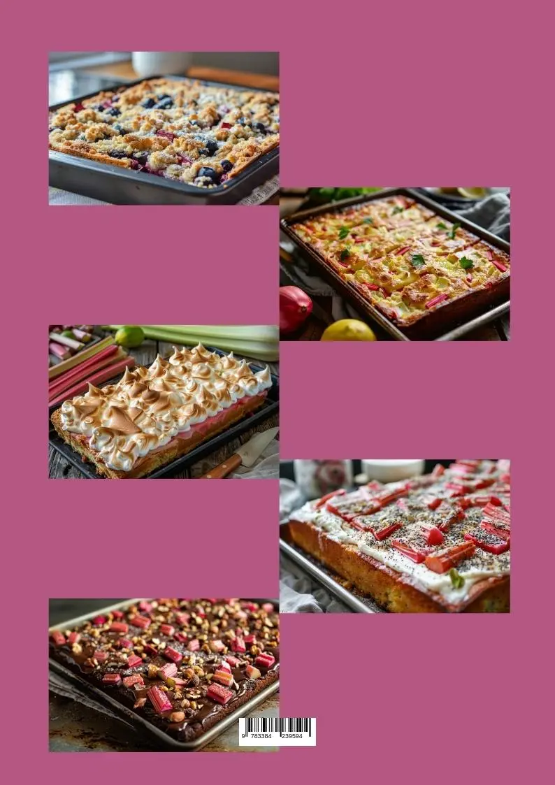 Rückseite: 9783384239594 | Rhabarber-Blechkuchen | Fruchtige Genussmomente vom Blech | Kluge