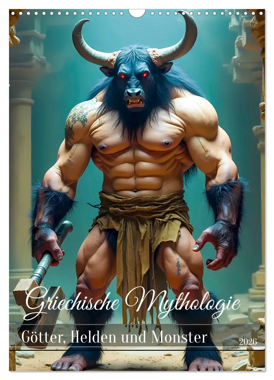 Cover: 9783457289594 | Griechische Mythologie - Götter, Helden und Monster (Wandkalender...