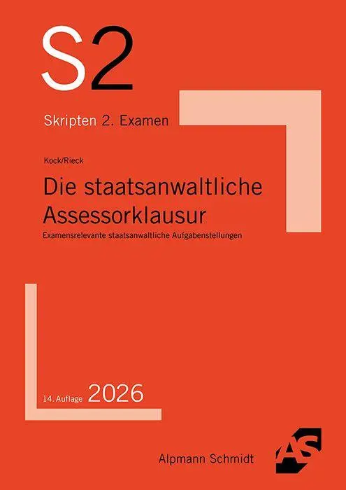 Cover: 9783867529594 | Die staatsanwaltliche Assessorklausur | Anklage und Einstellung | Buch