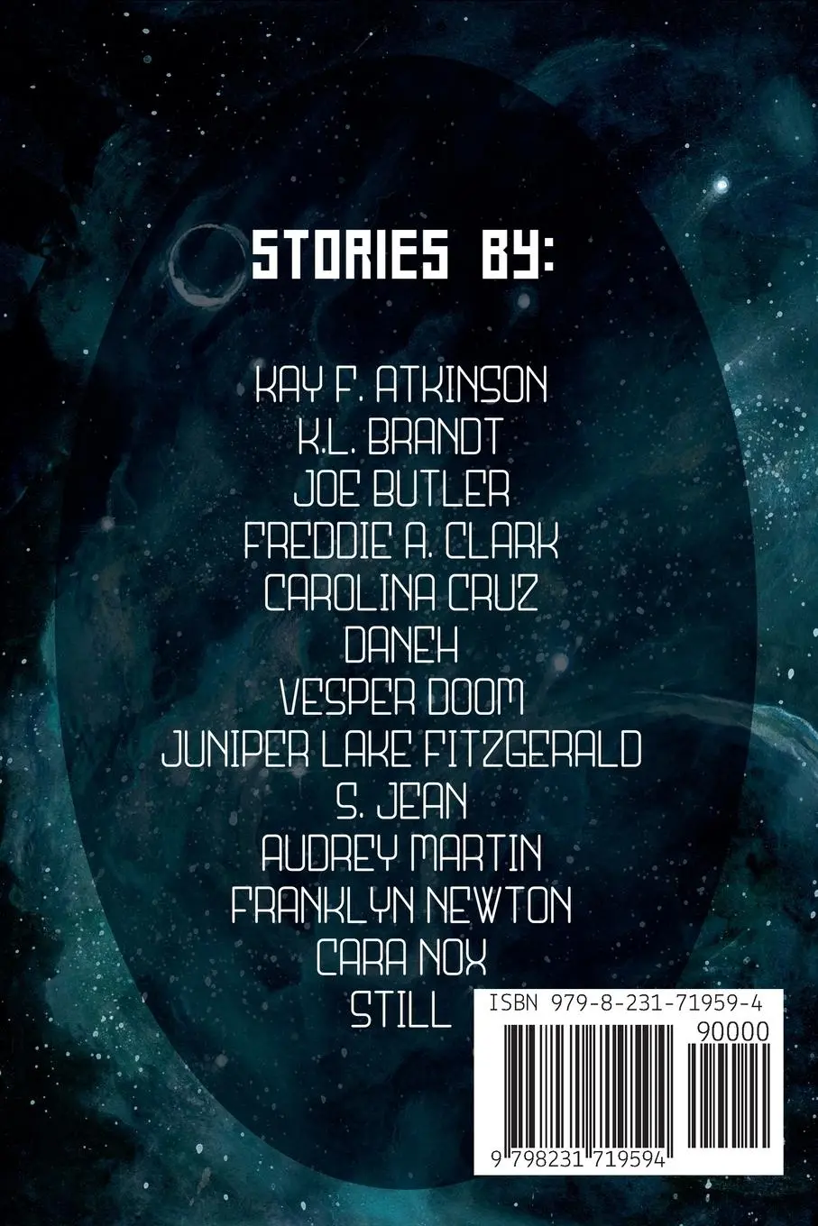 Rückseite: 9798231719594 | Astrophobia | An Anthology of Space Horror | Vesper Doom (u. a.)