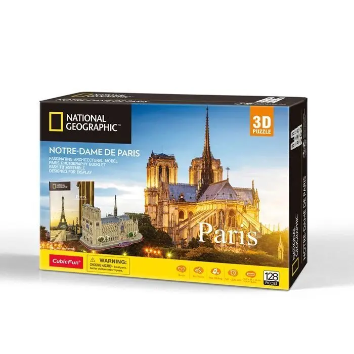 Cover: 7640409429694 | CUBICFUN - 3D Puzzle Notre-Dame de Paris 128 Teile | Spiel | 660986