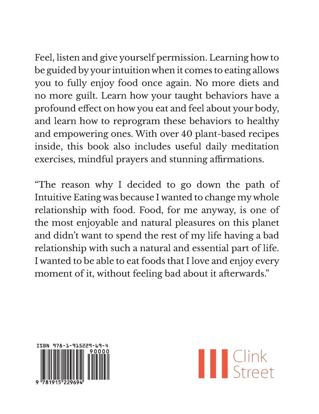 Rückseite: 9781915229694 | Intuitive Eating | Lucia Bartoli | Buch | Englisch | 2022