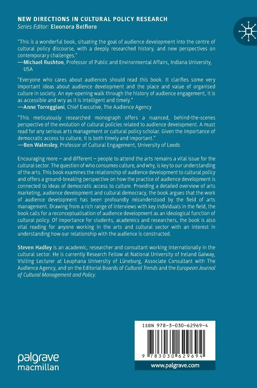 Rückseite: 9783030629694 | Audience Development and Cultural Policy | Steven Hadley | Buch | xv