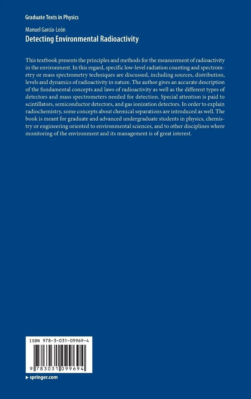 Rückseite: 9783031099694 | Detecting Environmental Radioactivity | Manuel García-León | Buch