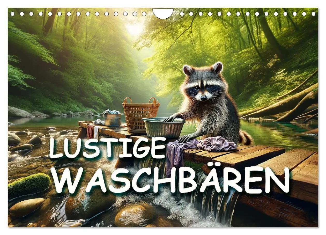 Cover: 9783457349694 | Lustige Waschbären (Wandkalender 2026 DIN A4 quer), CALVENDO...