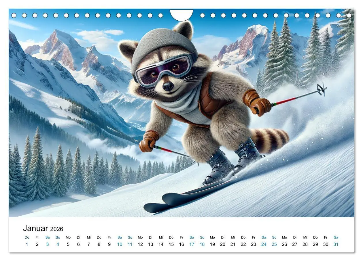 Bild: 9783457349694 | Lustige Waschbären (Wandkalender 2026 DIN A4 quer), CALVENDO...