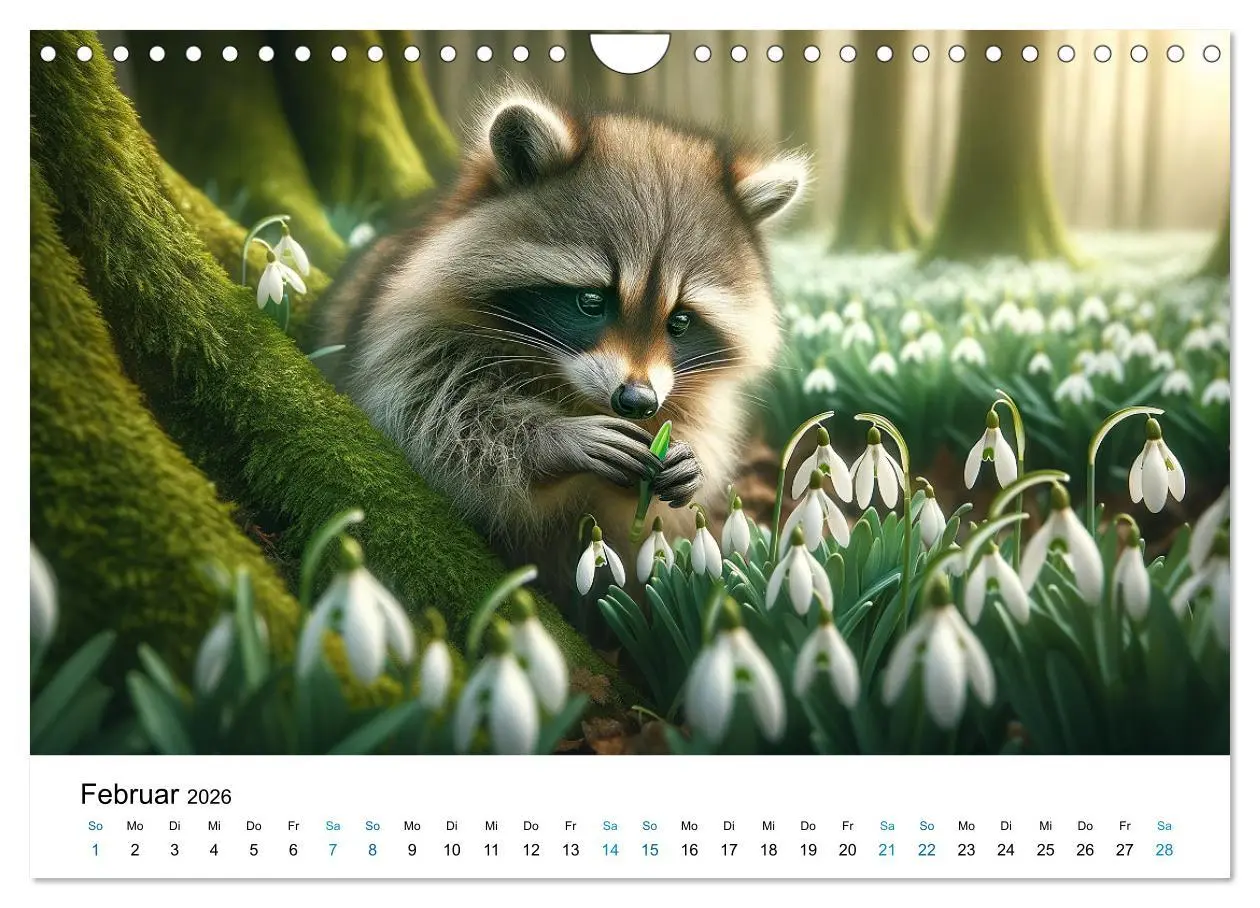 Bild: 9783457349694 | Lustige Waschbären (Wandkalender 2026 DIN A4 quer), CALVENDO...