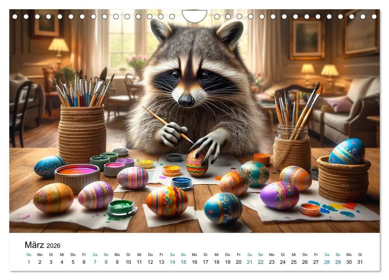 Bild: 9783457349694 | Lustige Waschbären (Wandkalender 2026 DIN A4 quer), CALVENDO...