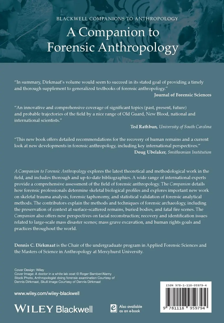 Rückseite: 9781118959794 | A Companion to Forensic Anthropology | Dennis Dirkmaat | Taschenbuch