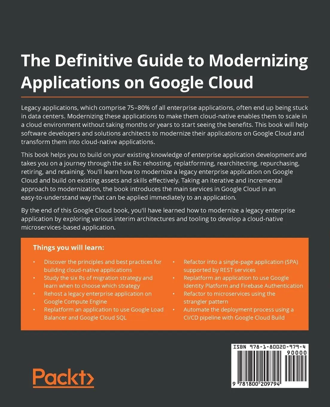 Rückseite: 9781800209794 | The Definitive Guide to Modernizing Applications on Google Cloud