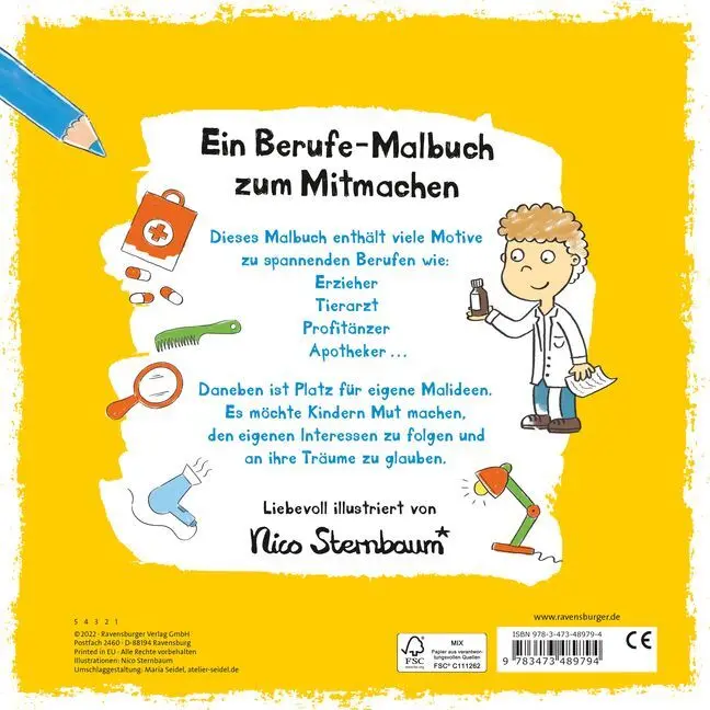 Bild: 9783473489794 | Jungs können alles werden | Ein Mutmach-Malbuch | Nico Sternbaum