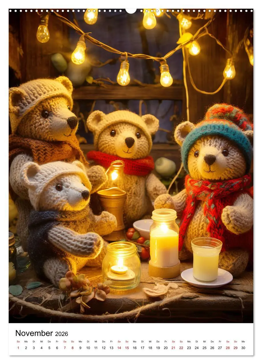 Bild: 9783516289794 | Teddy Abenteur - Ein Jahr mit gehäkelten Freunden (Wandkalender...