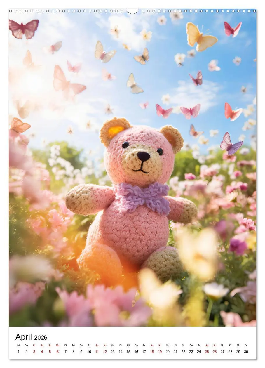 Bild: 9783516289794 | Teddy Abenteur - Ein Jahr mit gehäkelten Freunden (Wandkalender...