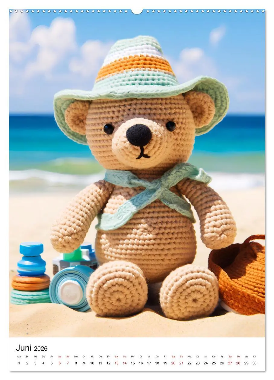 Bild: 9783516289794 | Teddy Abenteur - Ein Jahr mit gehäkelten Freunden (Wandkalender...
