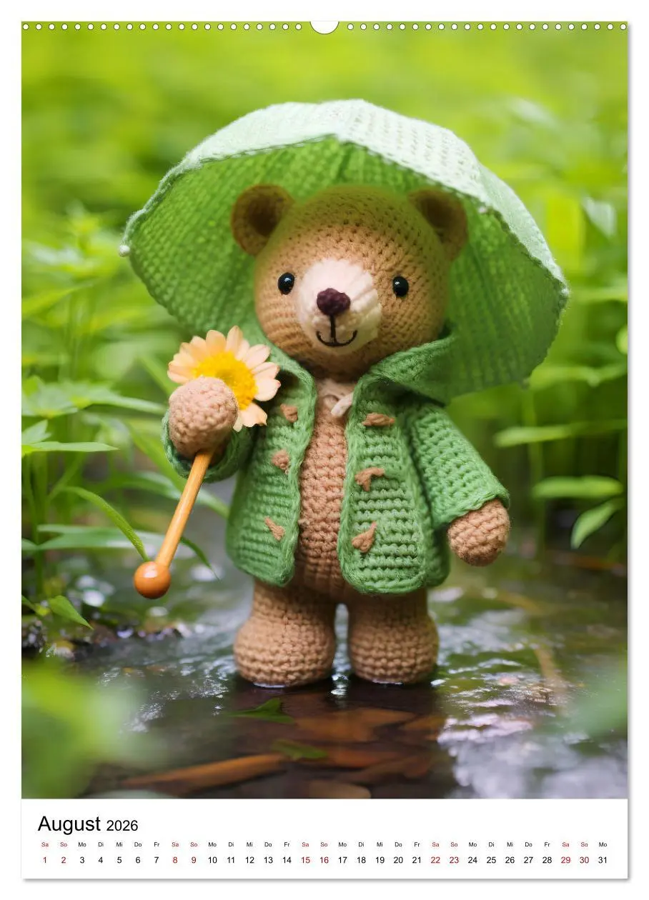 Bild: 9783516289794 | Teddy Abenteur - Ein Jahr mit gehäkelten Freunden (Wandkalender...
