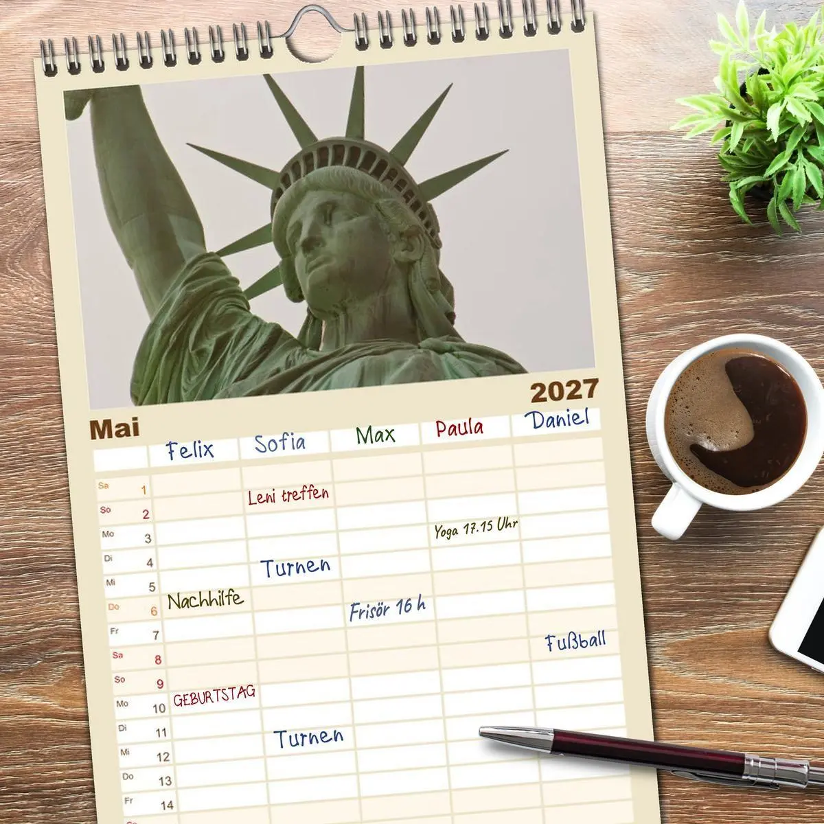 Bild: 9783594339794 | Familienplaner 2027 - Ansichten einer Stadt: New York mit 5 Spalten...