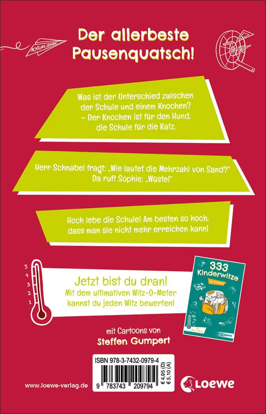 Rückseite: 9783743209794 | 333 Lehrerwitze | Kinderwitz-Buch für Grundschüler ab 8 Jahre | Buch