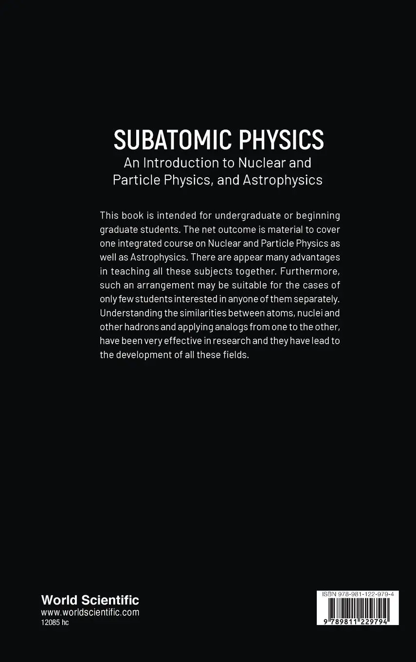 Rückseite: 9789811229794 | SUBATOMIC PHYSICS | John Demetrius Vergados &amp; Charalampos Mo | Buch