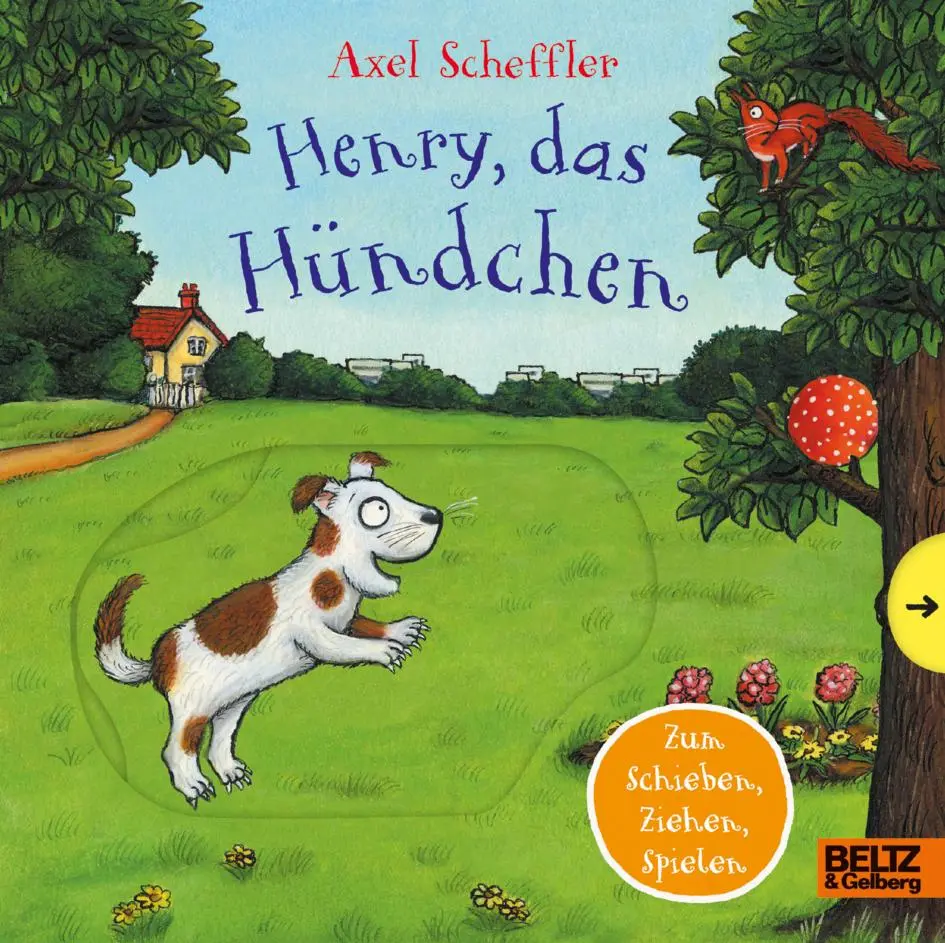 Cover: 9783407759894 | Henry, das Hündchen | Pappbilderbuch zum Schieben, Ziehen, Spielen