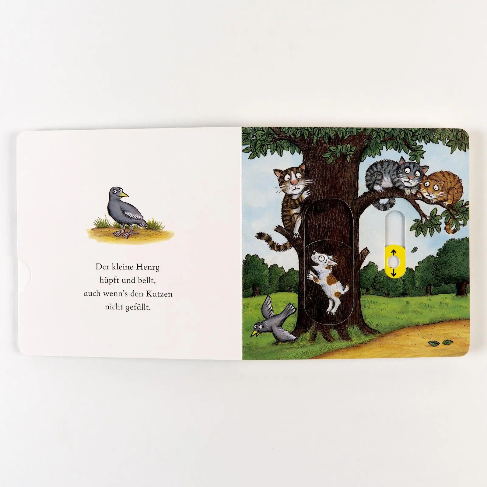 Bild: 9783407759894 | Henry, das Hündchen | Pappbilderbuch zum Schieben, Ziehen, Spielen