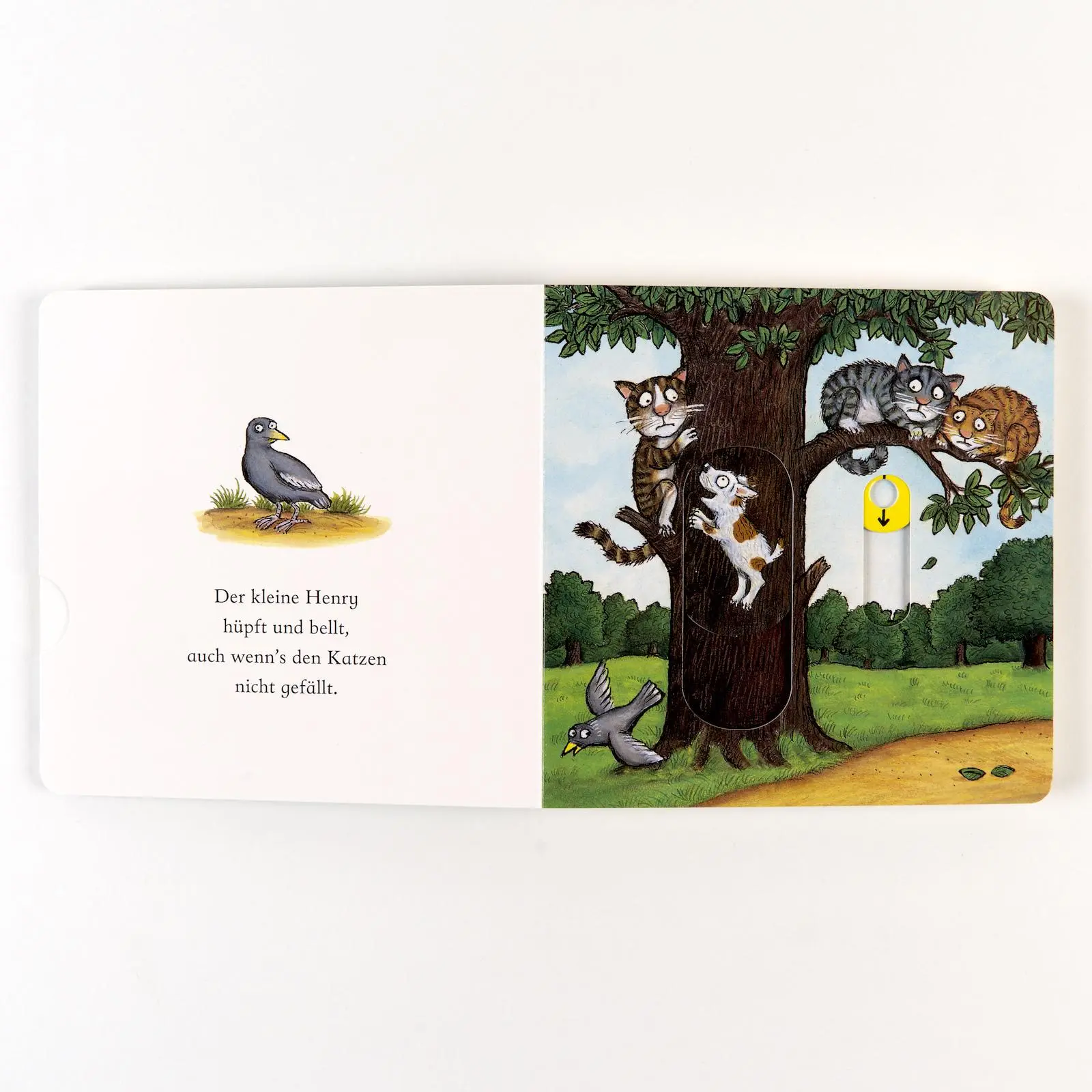 Bild: 9783407759894 | Henry, das Hündchen | Pappbilderbuch zum Schieben, Ziehen, Spielen